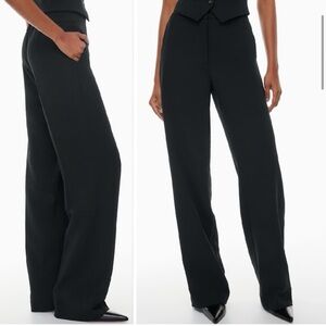 Wilfred Alanya Pant High-waisted Wide-leg Crepe Trousers Pants In Black Size 2